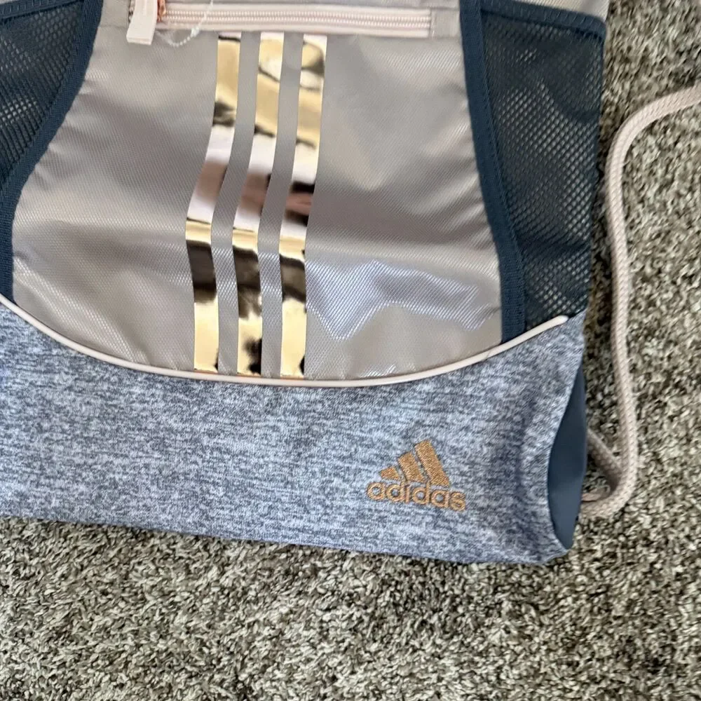 NWT! Adidas gym bag drawstring backpack rose pink training - Picture 3 of 7